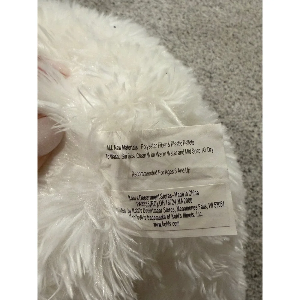 Kohls Cares Hanukkah Teddy Bear White Plush Blue Menorah Sweater Hat 20 inch